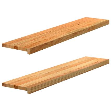 vidaXL Soleiras da janela 2 pcs 120x30x2 cm carvalho castanho-claro