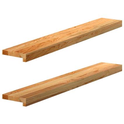 vidaXL Soleiras da janela 2 pcs 100x15x2 cm carvalho castanho-claro