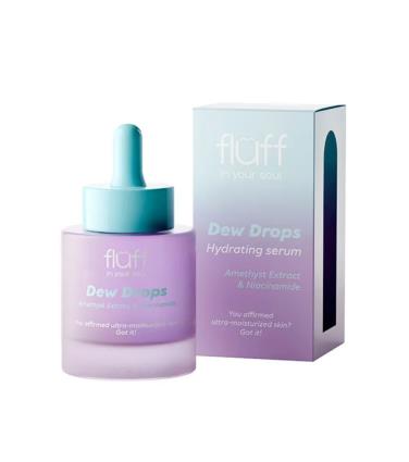 Fluff - Sérum Facial Hidratante com Extrato de Ametista e Niacinamida Dew Drops