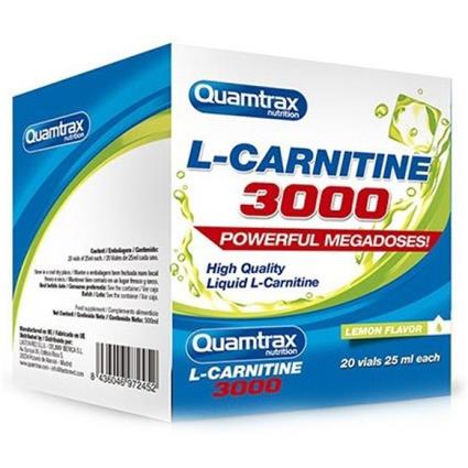 Quamtrax Qtx0364 L-carnitina 3000 25ml 20 Unidades Limão