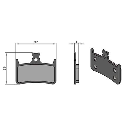 Brenta Ciclo Pastilhas De Freio A Disco Sinterizadas E4/rx4 Hope