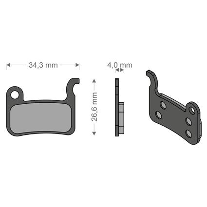 Brenta Ciclo Pastilhas De Freio A Disco Sinterizadas Xtr/deore/saint/dash Shimano/trp