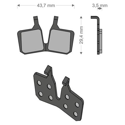 Brenta Ciclo Pastilhas De Freio A Disco Sinterizadas Mt5/mt7 Magura