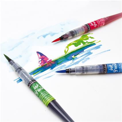 Marcador Pincel Ink Brush, Verde Azeitona