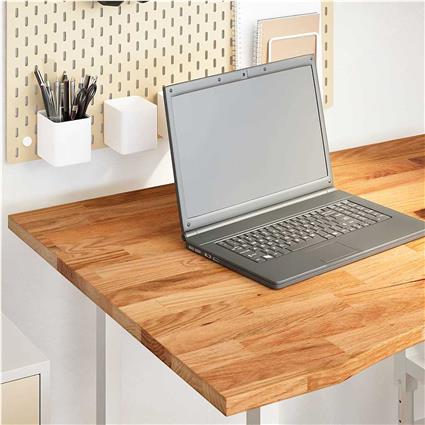 vidaXL Tampo de mesa retangular 100x80x2,5 cm carvalho castanho-claro
