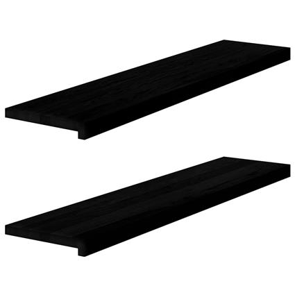 vidaXL Soleiras da janela 2 pcs 110x25x2 cm carvalho castanho-escuro