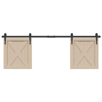 vidaXL Kit p/ porta de armário deslizante 152 cm aço carbono
