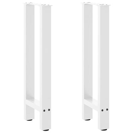 vidaXL Pernas mesa centro 2 pcs 38x(72-73) cm aço branco
