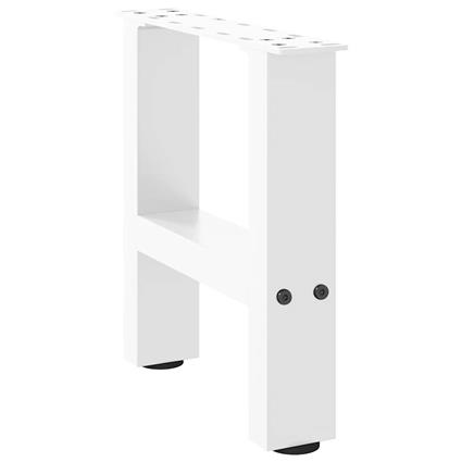 vidaXL Pernas mesa centro 2 pcs 40x(30-31) cm aço branco