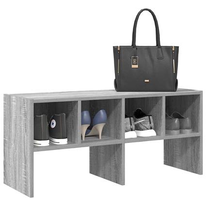 vidaXL Sapateira empilháveis 89,5x30x40 cm cinzento sonoma