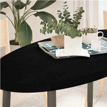 vidaXL Tampo de mesa 120x60x4 cm carvalho maciça oval castanho-escuro