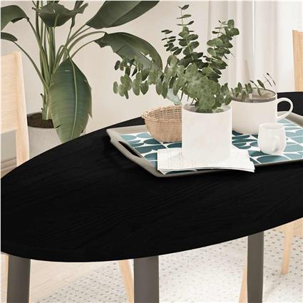 vidaXL Tampo de mesa 120x60x2 cm carvalho maciça oval castanho-escuro