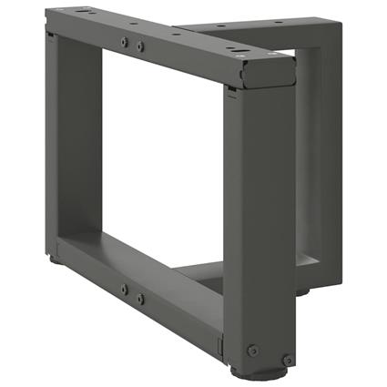 vidaXL Pernas mesa centro 2 pcs forma T 50x25x(30-31) cm aço antracite