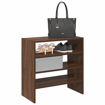 vidaXL Sapateiras 2 pcs empilháveis 60x30x30,5 cm carvalho castanho