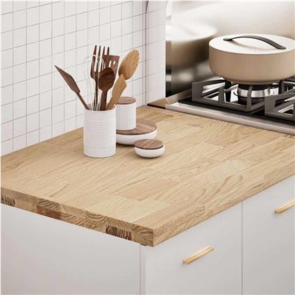 vidaXL Bancada de cozinha retangular 80x63,5x4 cm carvalho maciça