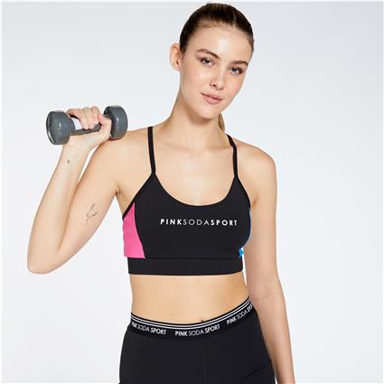 Pink Soda Eden Colorblock - Preto - Leggings Ginásio Mulher tamanho XS