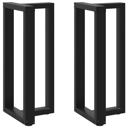 vidaXL Pernas mesa bar 2 pcs forma de T 50x35x(91-92) cm aço preto