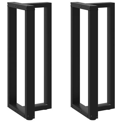 vidaXL Pernas mesa bar 2 pcs forma de T 50x35x(101-102) cm aço preto