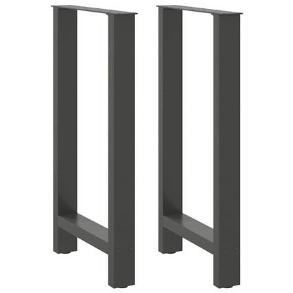 vidaXL Pernas mesa centro 2 pcs 40x(90-91) cm aço antracite