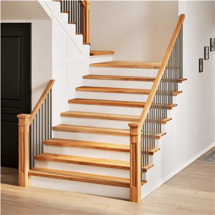vidaXL Tapetes de escada 8 pcs 120x25x2 cm carvalho castanho-claro