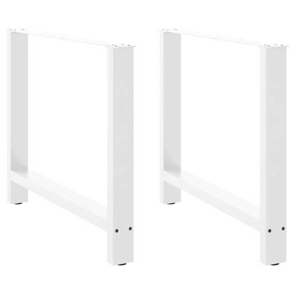 vidaXL Pernas mesa centro 2 pcs 100x(72-73) cm aço branco