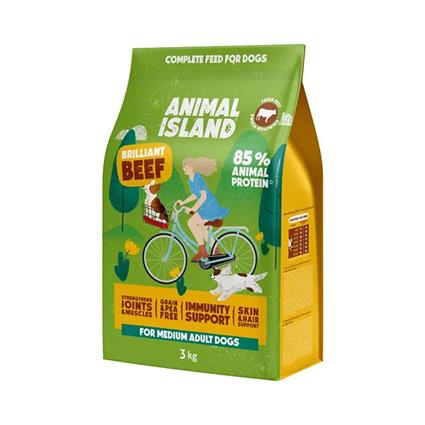 Animal Island Comida Para Cães Brilliant Beef 3kg