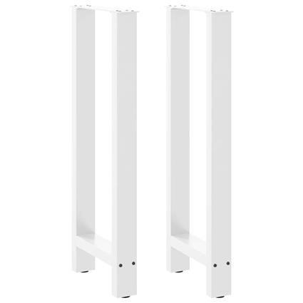 vidaXL Pernas mesa centro 2 pcs 40x(100-101) cm aço branco