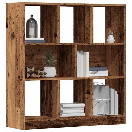 vidaXL Estante 97,5x29,5x100 cm contraplacado madeira velha