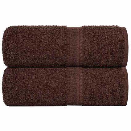 vidaXL Toalhas de bidé 2 pcs 30x50 cm 360 gsm 100% algodão castanho
