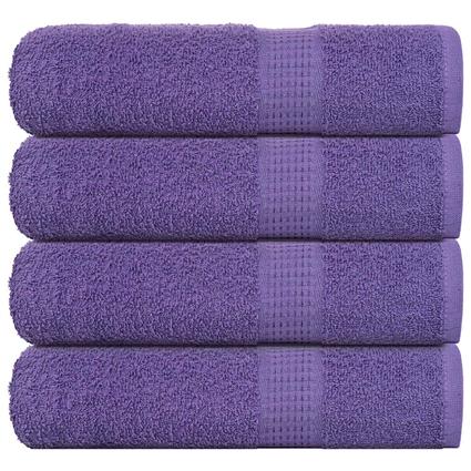 vidaXL Toalhas de banho 4 pcs 70x140 cm 360 gsm 100% algodão roxo