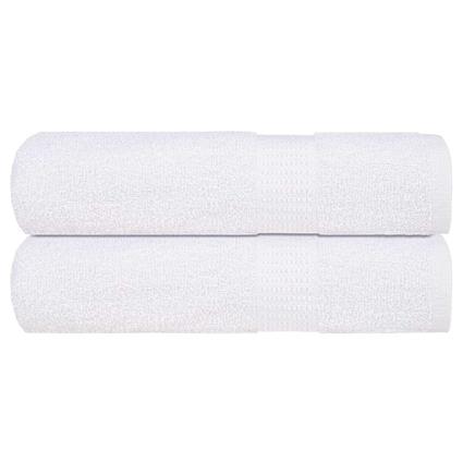 vidaXL Toalhas de banho 2pcs 70x140 cm 360 gsm 100% algodão branco
