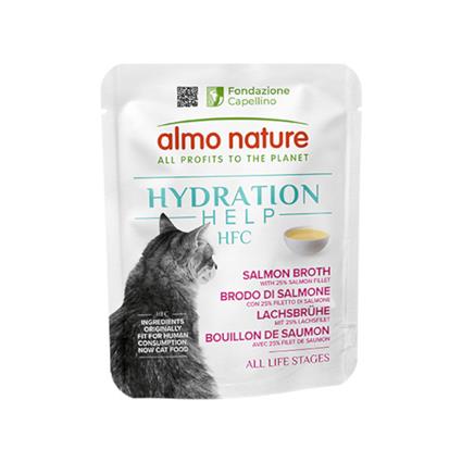 Almo Nature HFC Hydration Help 24 x 50 g em promoção: 20 + 4 grátis! - Caldo de salmão com filete de salmão