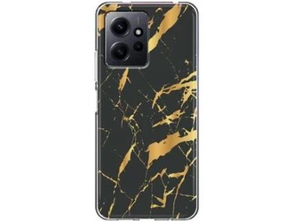 Capa Mármore Flexível para Xiaomi Redmi Note 12 4G THE CASES MARKET Silicone Preto