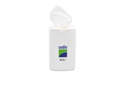 Pano de Limpeza Desinfetante CEDIS Ec2.5 em Dispensador 25 Peças