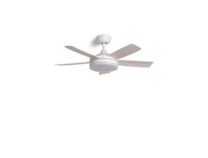 Ventoinha de Teto Silenciosa Patroclo Branca 106Cm Motor Dc Lâminas Aspasblanco com Luz Comando À Distância Wifi: False TECHBREY