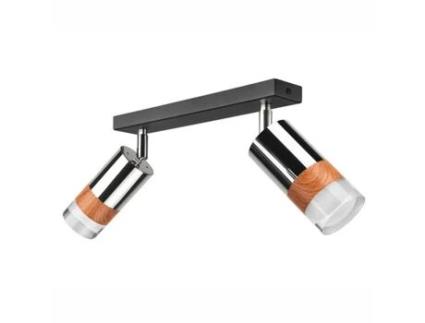 Candeeiro de Teto Aurora Aço Prata 19X19X8 Cm EPIKASA