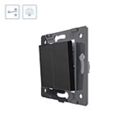 Interruptor comutador meia tecla preto