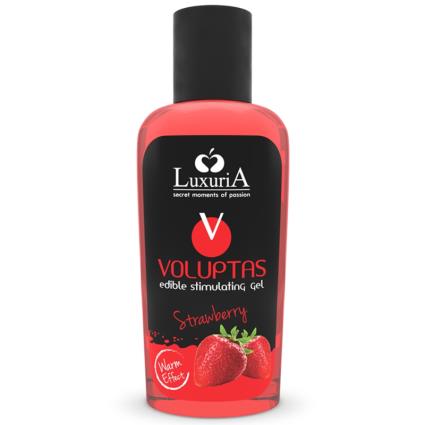 VOLUPTAS EFEITO DE AQUECIMENTO GEL ESTIMULANTE COMESTÍVEL - MORANGO 100 ML