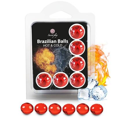 SECRETPLAY SET 6 BOLAS BRASILEIRAS EFEITO QUENTE E FRIO
