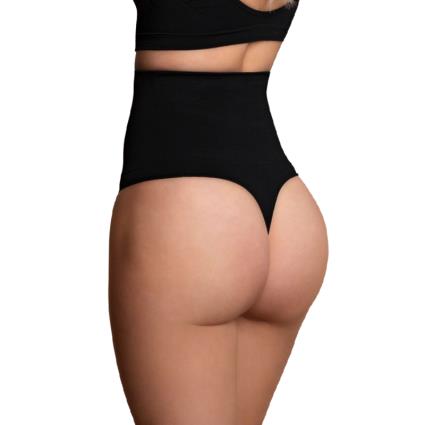 SEAMLESS CINTURA ALTA THONG MEDIUM CONTROL - BLACK S