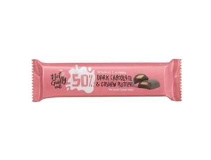 Snack de Chocolate Negro com Cajú 50% Cacau Sem Glúten NOT GUILTY