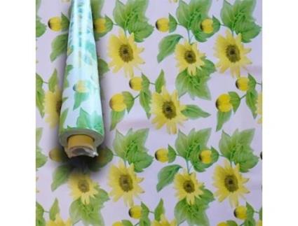 Toalha de Mesa TEYKOS Mega Stock Rolo Metros Oleada Residências PVC Amarelo (A140 cm 140 cm)