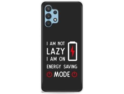 Capa THE CASES MARKET I Am Not Lazy para Samsung Galaxy A32 5G Silicone (Preto)