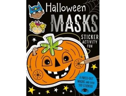 Livro halloween masks sticker activity fun de make believe ideas (inglês)