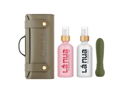 Kit de Viagem Relaxante LÁ NUA STRAWBERRY COCONUT BUNDLE (Verde - 100 ml)