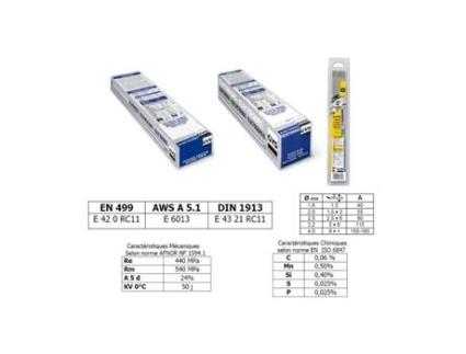 Conjunto de 8 Eléctrodos de Aço Ø 4 GYS Boa Soldabilidade em Todas As Posições Fácil Escorvamento e Reaplicação