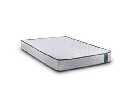 Cama de Solteiro Firmeza Média Alta Reversível Respirável DREAMNITE Tecido Branco (180x200cm)
