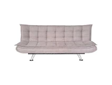 Sofá Cama de Três Lugares em Microfibra Cinza WE HOME (196 x 102 x 41 cm)
