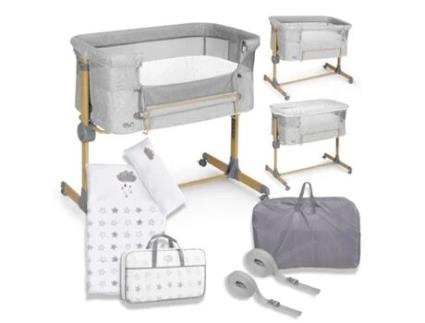 Mini Berço Co-Leito Sleepy Estrelas Têxteis Berço Co-Leito Ajustável de Várias Alturas Reclinável Inclui Rede Mosquiteira Como Padrão MS