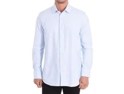 Camisa de Homem DANIEL HECHTER Longa Algodão Azul (41)